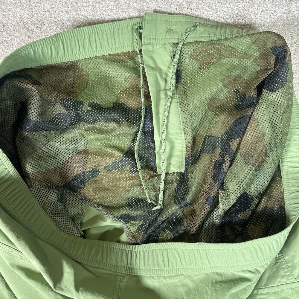 Eddie Bauer Swim‎ Trunks Mens XXL Mesh Lined 2XL Green Nylon Pockets Quick Dry - Picture 4 of 9